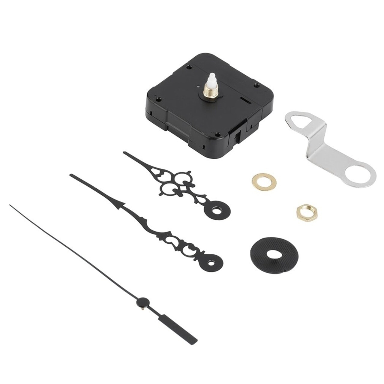 Simple Quartz Wall Clock Movement Kit Black With Hands Diy Repair Parts Tool